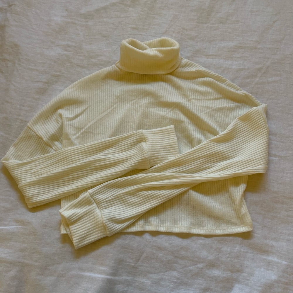 Cropped Ribbed Sweater Top